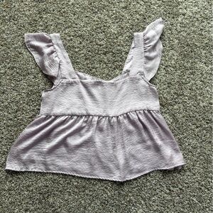 Women's Light Mauve Ruffle Strap Tank Top